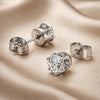 White Gold and Zirconia Stud Earrings