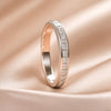 Elegant White Gold Ring with Zircons