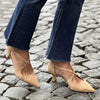 CROSS-STRAP PUMPS