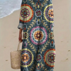 Ashley | Geometric Vintage Summer Maxi Dress