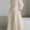 Brynn | Elegant Polo Collar A-Line Maxi Dress
