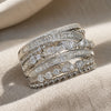 Layered Zirconia Statement Ring