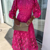 Georgia™ - Elegant French Lace Wedding Guest Maxi Dress