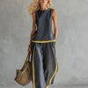 Marlene | Elegant Wide Leg Two Piece Summer Set