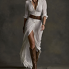 Aurora | Long Dress with Inverted Collar