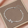 Alloy Rhinestone Butterfly Bracelet