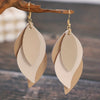 3-layer Leaf Design Retro Dangle Earrings