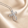 White Gold Necklace with Intertwined Cross Pendant