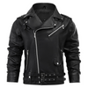 Luca | Avenue Heavy Black Biker Motorcycle Leather Jacket