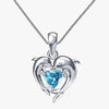 Dolphin Love Blue Heart Necklace