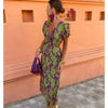 Lucinda - Boho Floral Pleated Summer Maxi Dress