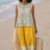 Lía | Midi Dress with Color Blocks and Polka Dots
