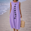 Emma | Midi dress with violet flowers