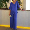 Martha | Elegant Wide Leg Two Piece Set.