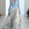 Abigail™ - Elegant Floral Wedding Guest Maxi Dress