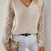 Aubrey™ - Stylish V-Neck Sweater With Handmade Details