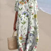 Women's Vintage Floral Casual Summer Maxi Dress