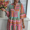 Ava | Elegant V-Neck Tiered Flowy Summer Dress