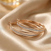 Retro Gold Hoop Earrings