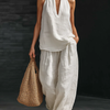 Zoë™ | Sleeveless Set with Wide Leg Pants