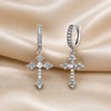 White Gold Earrings with Set Zirconia