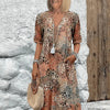 Elaisa | Elegant Floral Midi Dress
