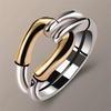 Vintage Knotted Ring in Gold and Silver