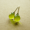 Vintage Olive Drops Crystal Earrings