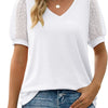 Jessica - Puff-Sleeve V-Neck Top