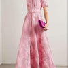 Anabella - Elegant Wedding Guest Maxi Dress with Short Puff Sleeves
