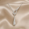 Vintage white gold necklace with drop pendant