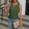 Zaria - flattering round neck top without sleeves